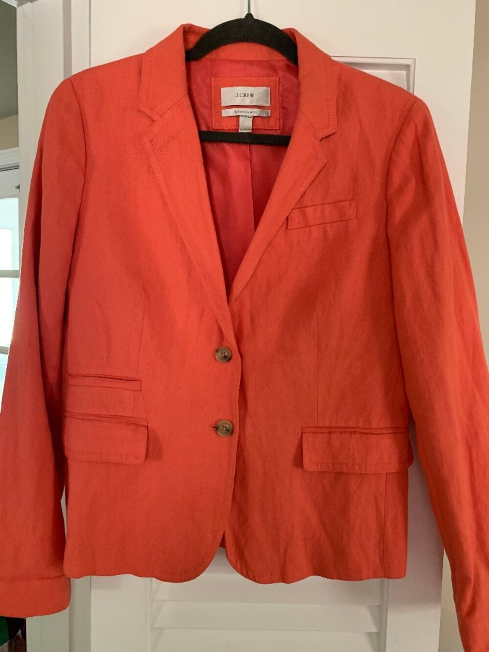J. Crew Orange Schoolboy Blazer.  Size 6 (tag cut out).